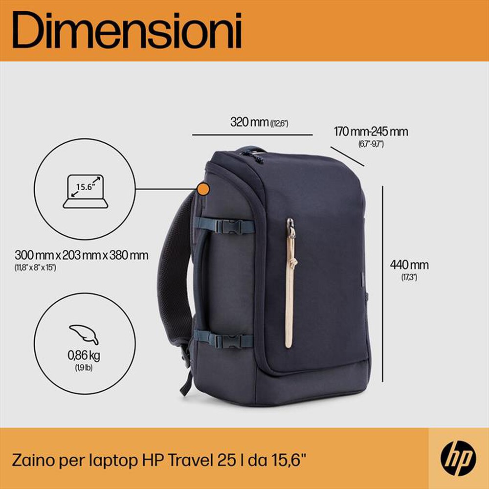 Immagine del prodotto HP - ZAINO 25L TRAVEL 15.6-Blue Nights