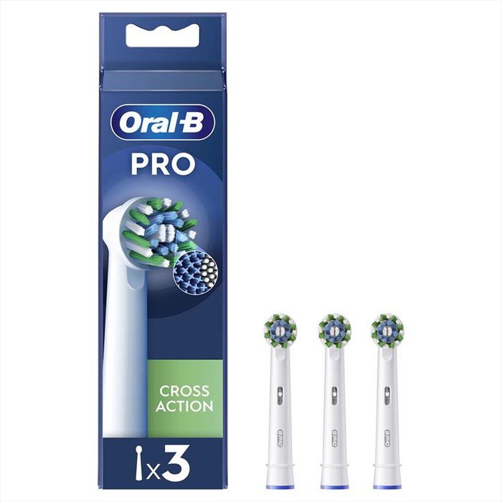 Immagine del prodotto ORAL-B - TESTINE PRO CROSS ACTION 3 TESTINE-BIANCO