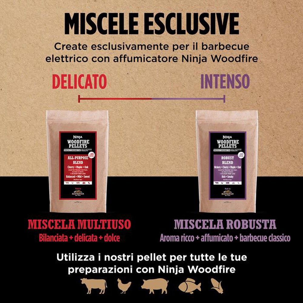 Immagine del prodotto NINJA - Pellet Woodfire miscela robusta 900 gr-LEGNO