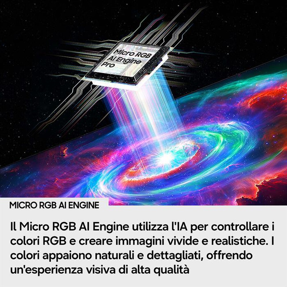 Immagine del prodotto SAMSUNG - Smart TV Micro RGB Vision AI 4K 75" MRE75R85HAUXZT-Titan Black