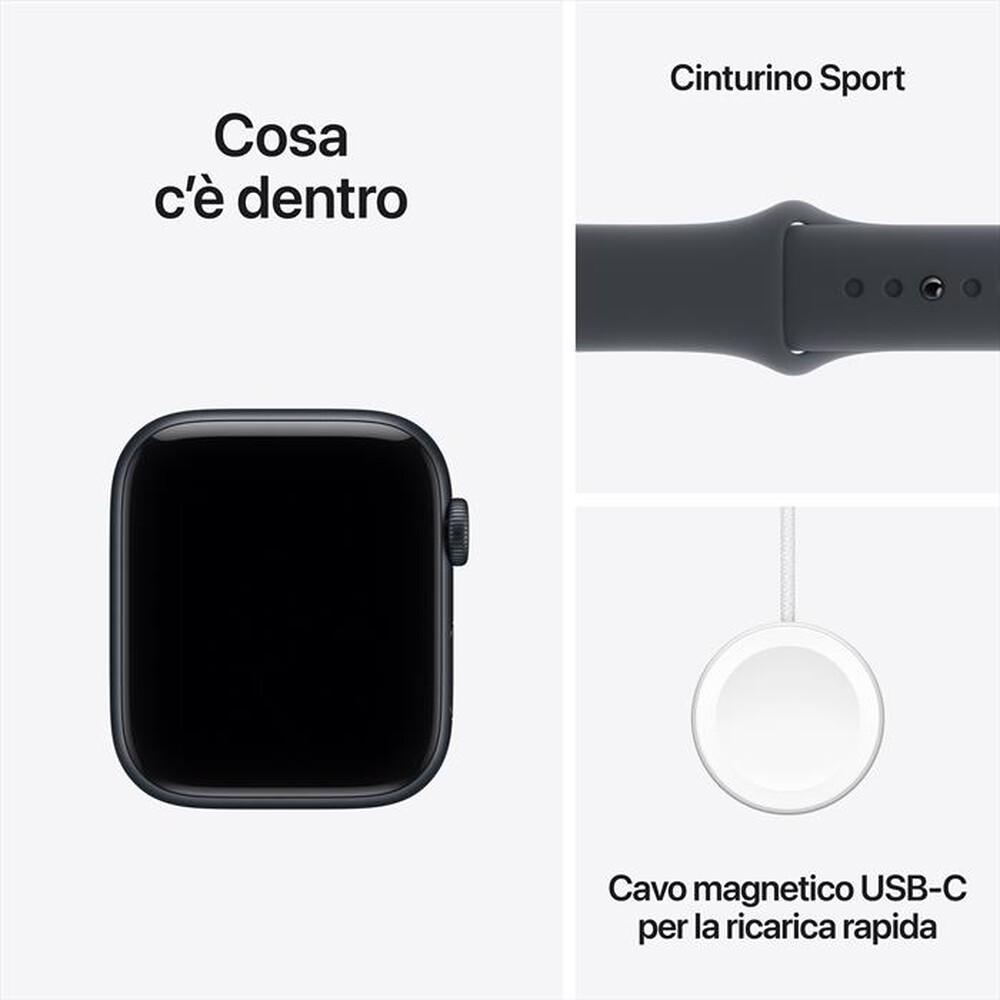 Immagine del prodotto APPLE - Watch SE 3 GPS + Cellular 44mm Alluminio-Sport Band Mezzanotte - S/M