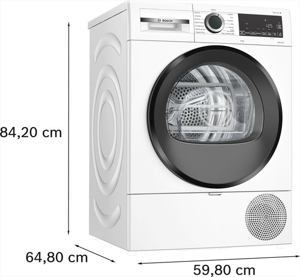 Immagine del prodotto BOSCH - Asciugatrice Serie 6 WQG233D1II 8Kg Classe C-Bianco
