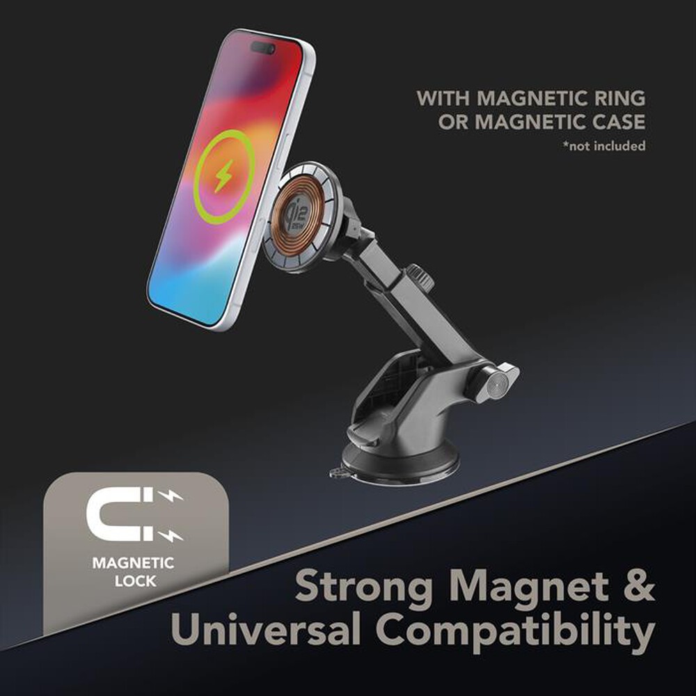 Immagine del prodotto CELLULARLINE - Supporto auto con ricarica MAG HOLDER QI2 25W-Nero