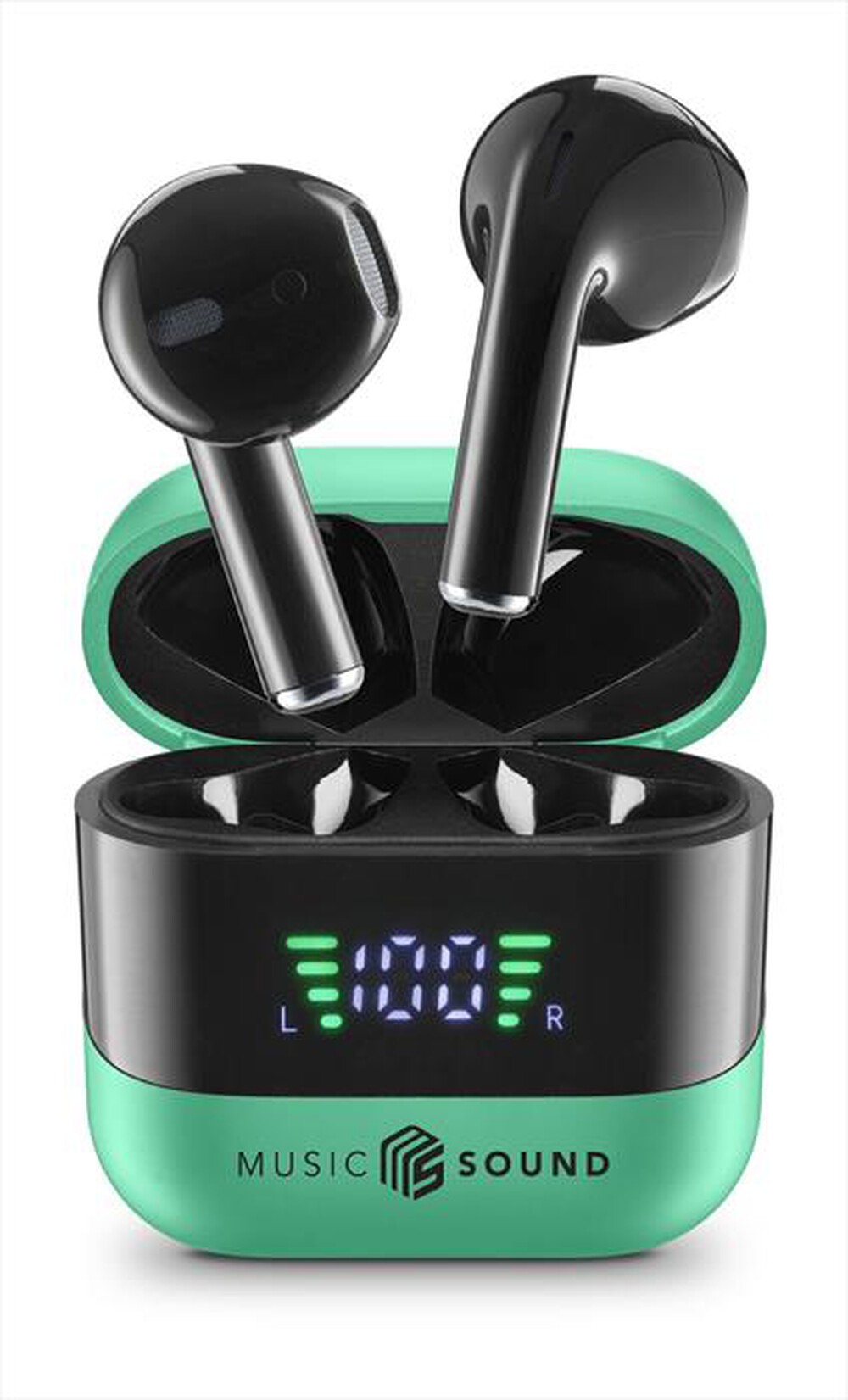 Immagine del prodotto MUSIC SOUND - AURICOLARI TWS CON DISPLAY LED-Green
