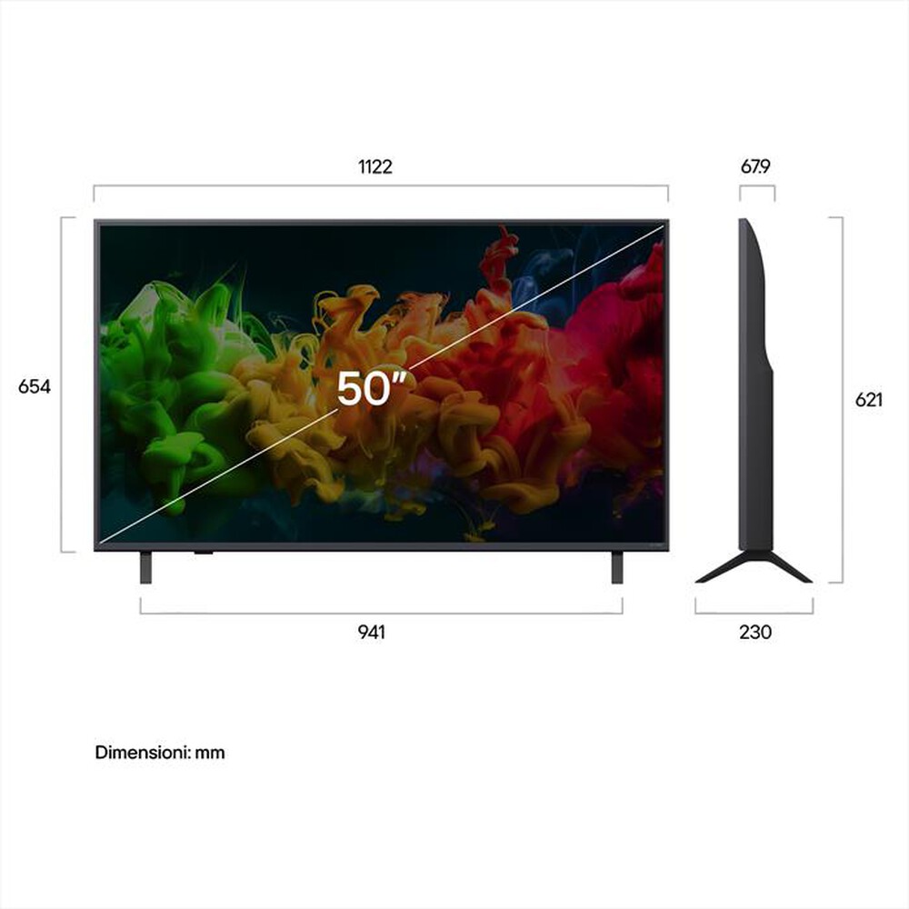 Immagine del prodotto LG - Smart TV 50" QNED EVO AI MINILED 50QNED80B6B-Charcoal Black