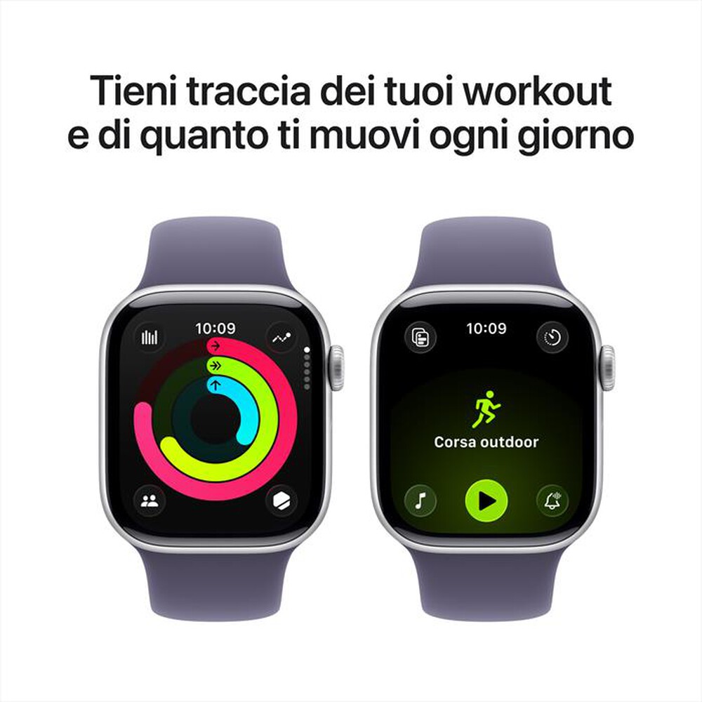 Immagine del prodotto APPLE - Watch Series 11 GPS + Cellular 42mm Alluminio-Argento - Sport Band Viola S/M