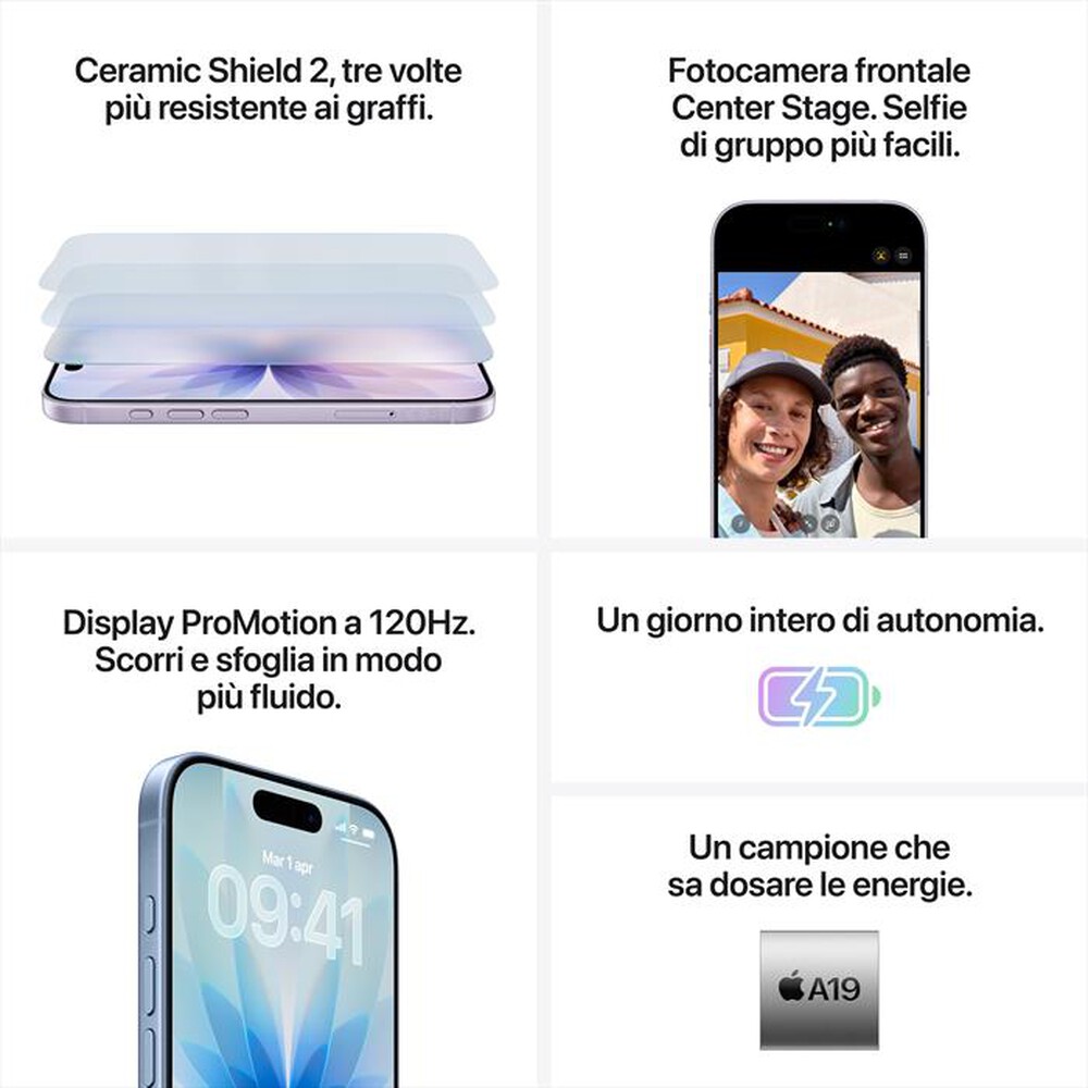 Immagine del prodotto APPLE - iPhone 17 256GB-Azzurro Nebbia