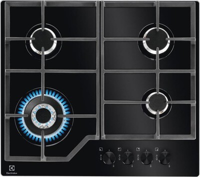 ELECTROLUX - Piano cottura a gas EGM6343YAK 0cm-Gas on Glass Nero