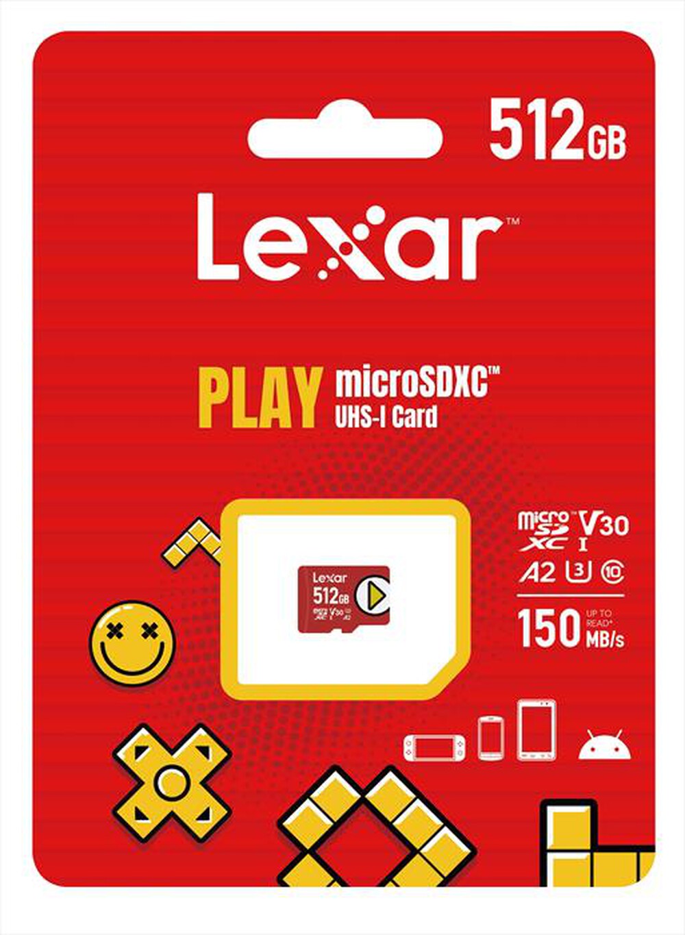 Immagine del prodotto LEXAR - 512GB PLAY MICROSDX UHS-I-Red