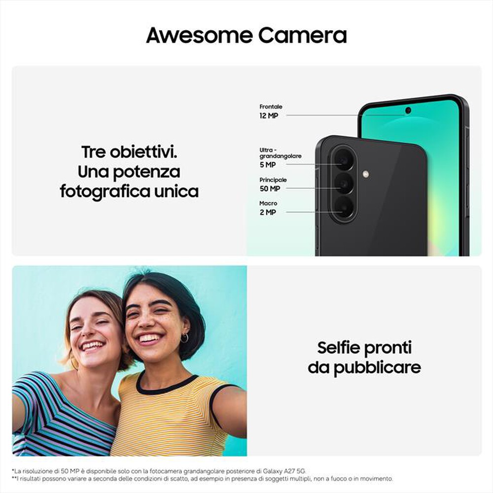 Immagine del prodotto SAMSUNG - Smartphone GALAXY A27 5G (6GB+128GB)-Light Pink