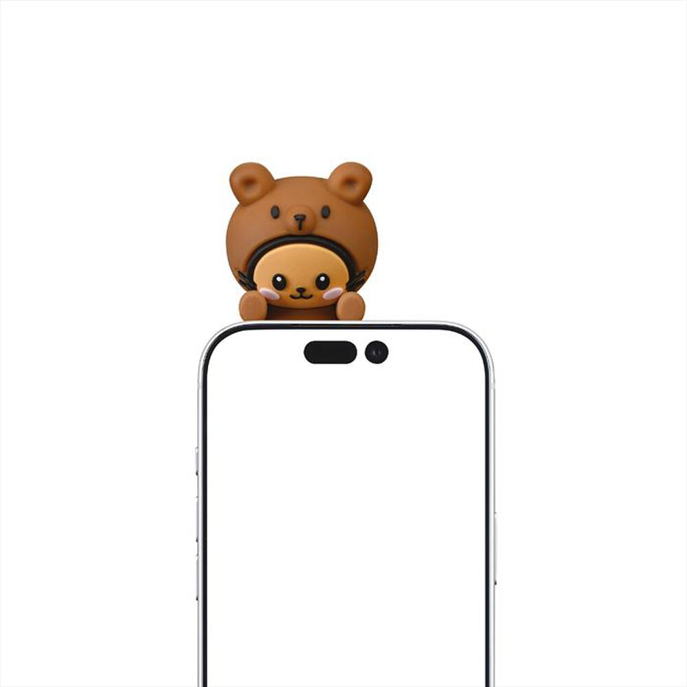 Immagine del prodotto CELLULARLINE - Mini figura adesiva in PVC a forma di orso-Marrone
