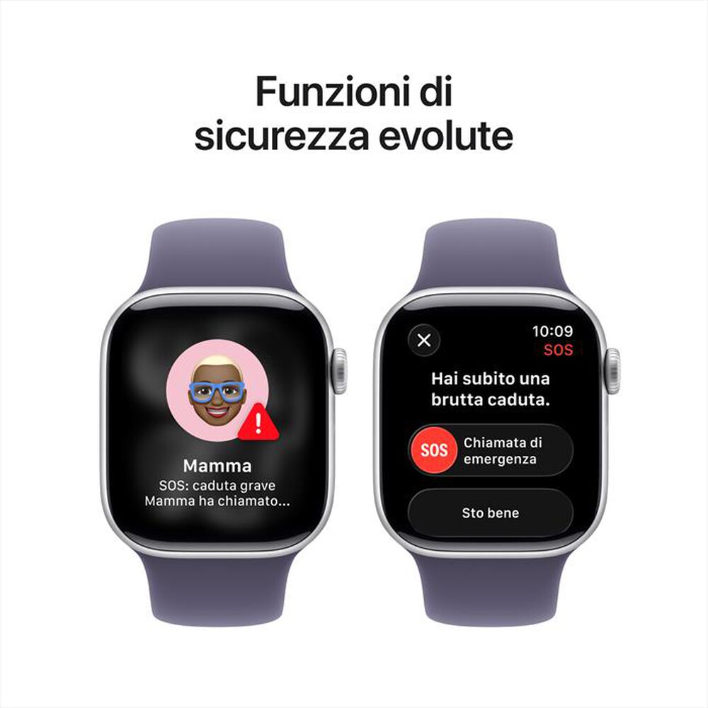 Immagine del prodotto APPLE - Watch Series 11 GPS + Cellular 42mm Alluminio-Argento - Sport Band Viola S/M