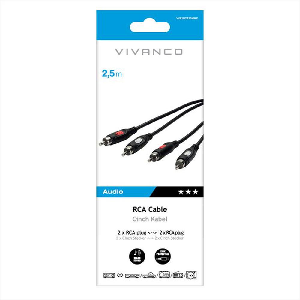 Immagine del prodotto SBS - RCA connection 2,5m-Nero