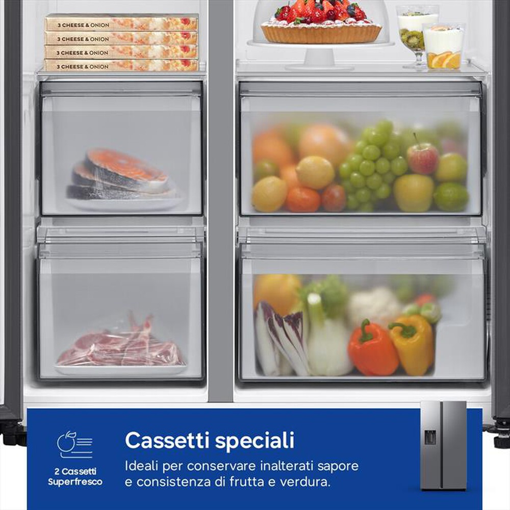Immagine del prodotto SAMSUNG - Frigorifero side by side RS70F65KETEF Classe E-Inox