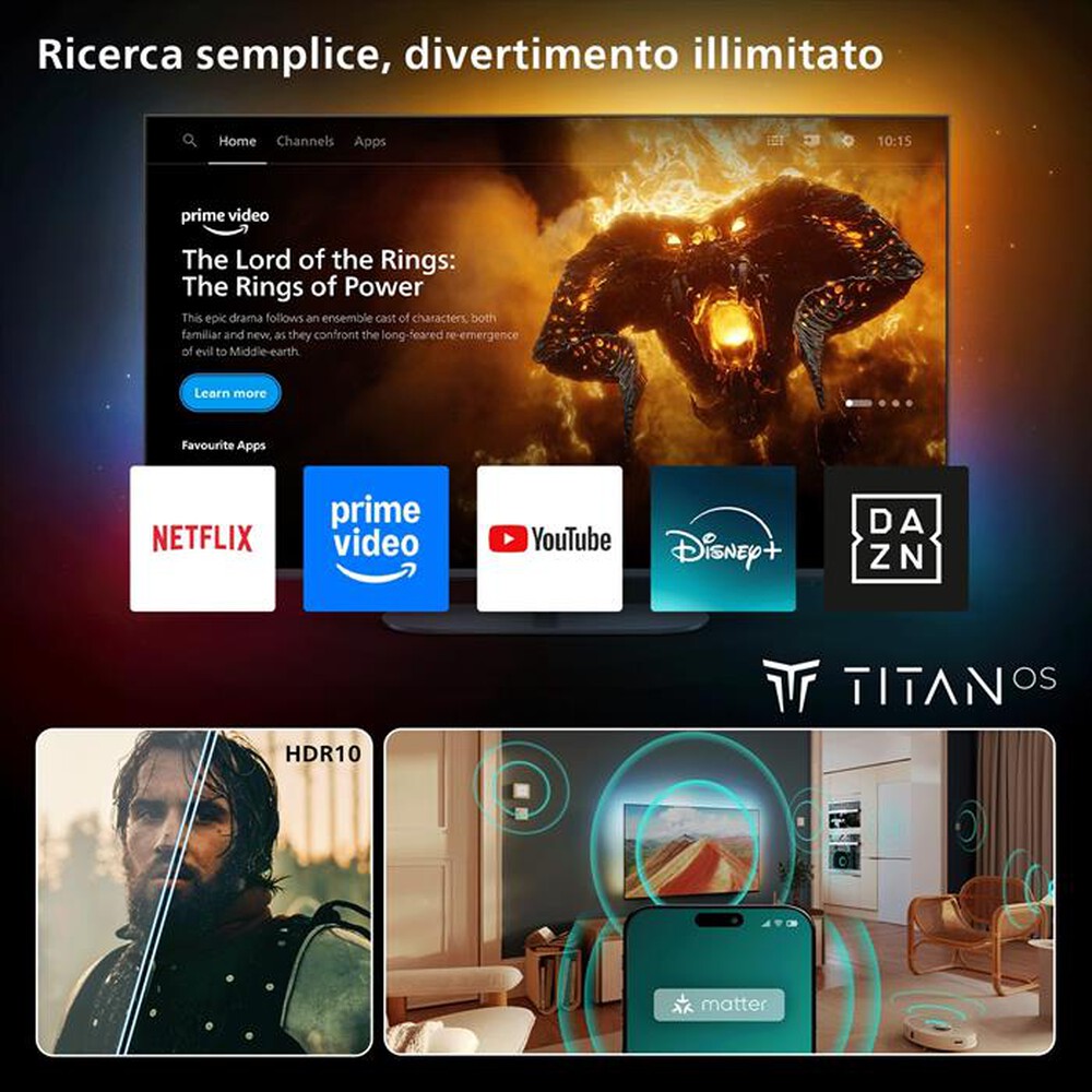 Immagine del prodotto PHILIPS - Smart TV QLED FHD 32" 32PQS6901/12-Black