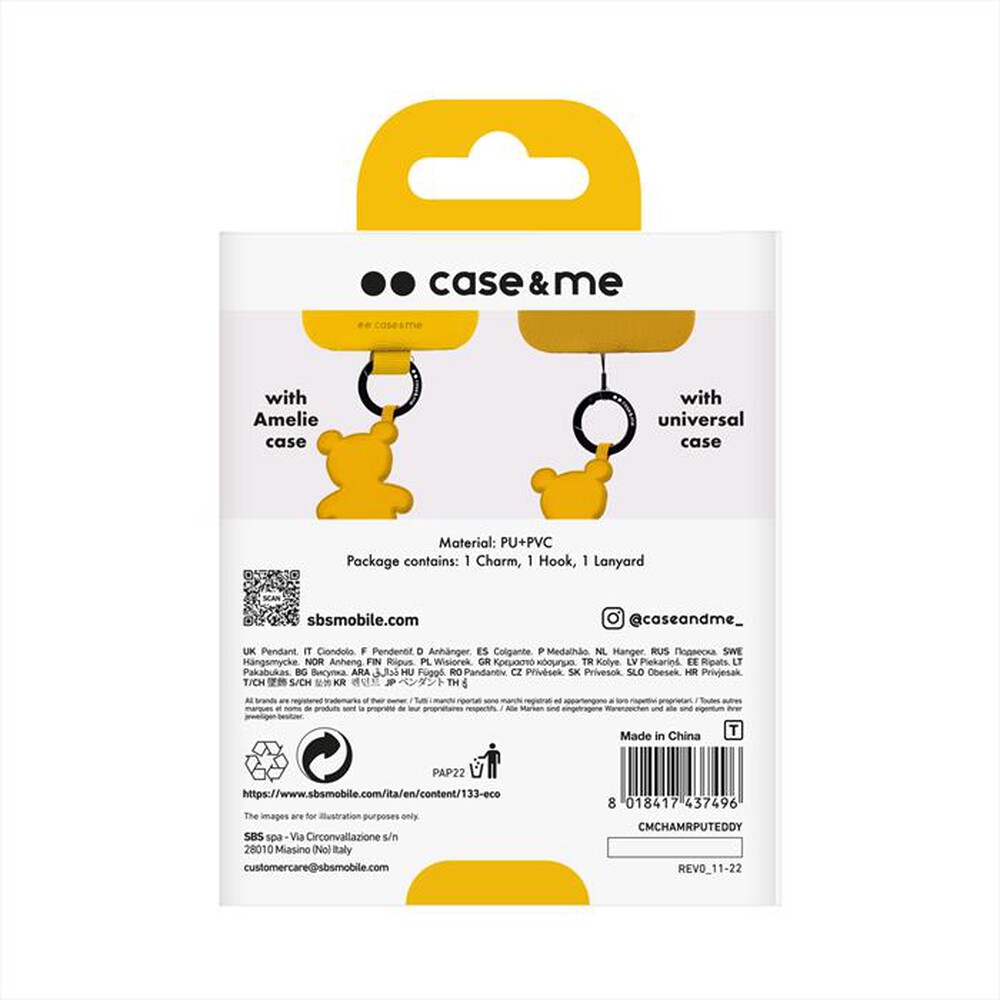 Immagine del prodotto CASEME - Charm ecoleather teddy CMCHAMRPUTEDDY-Giallo