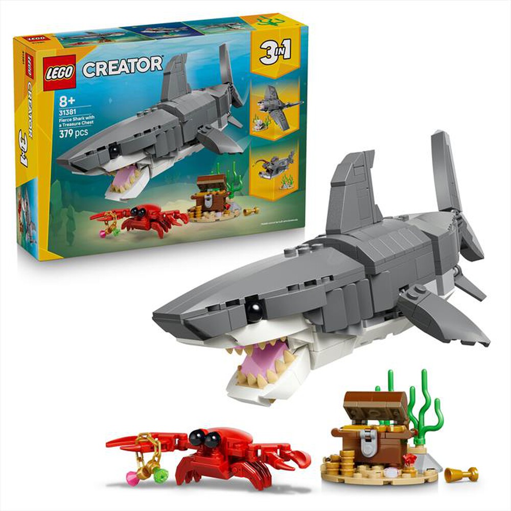 Immagine del prodotto LEGO - CREATOR 3IN1 Squalo con scrigno del tesoro - 31381