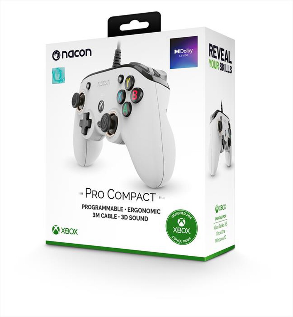 Immagine del prodotto NACON - PRO COMPACT CONTROLLER LICENZA UFFICIALE XBOX-Bianco