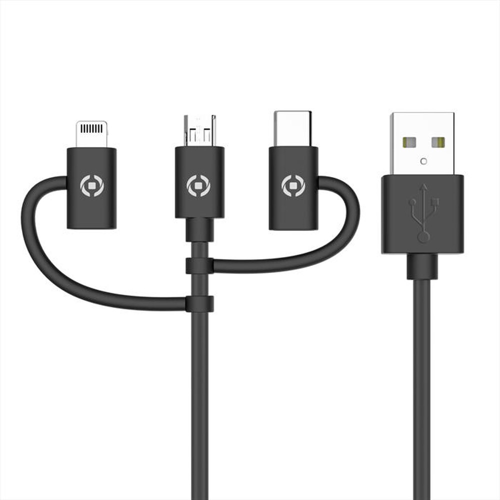 Immagine del prodotto CELLY - USB3IN1BK - CAVO UNIVERSALE 3 IN 1-NERO/PVC