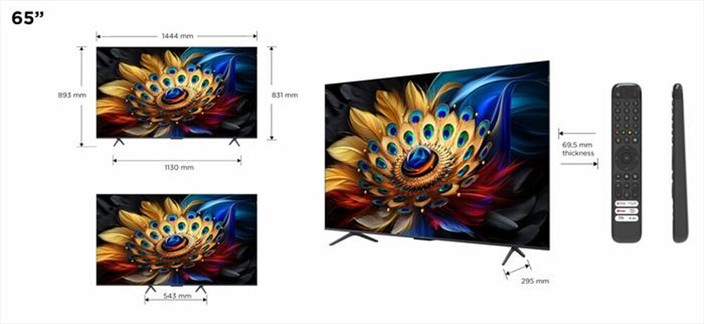 Immagine del prodotto TCL - Smart TV Q-LED UHD 4K 65" 65C69B-Titanium