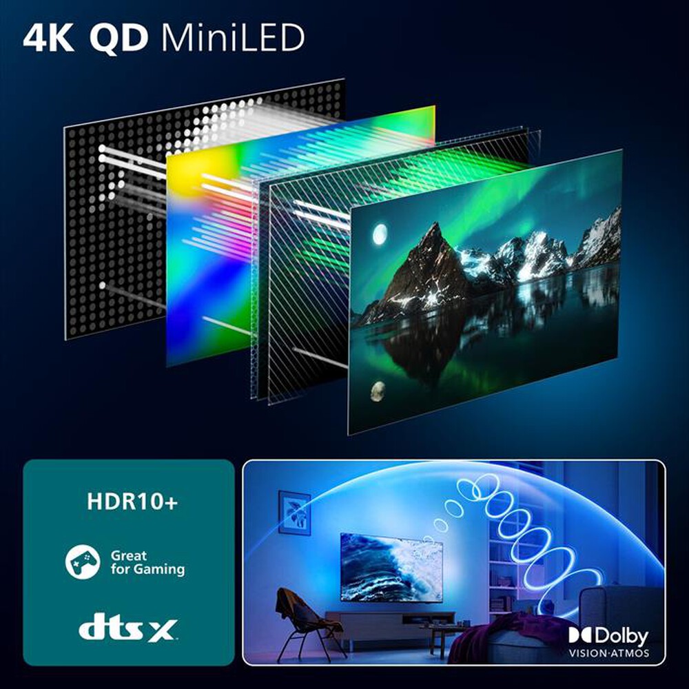 Immagine del prodotto PHILIPS - Smart TV MINI LED 4K 75" 75MLED920/12-Black