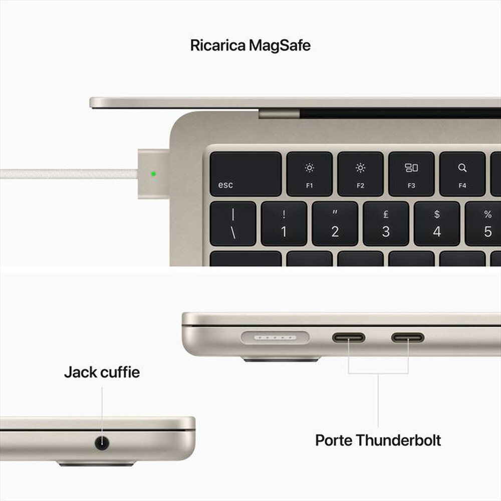 Immagine del prodotto APPLE - MacBook Air 13 M2 8-core CPU 8-core GPU 256GB SSD-Galassia