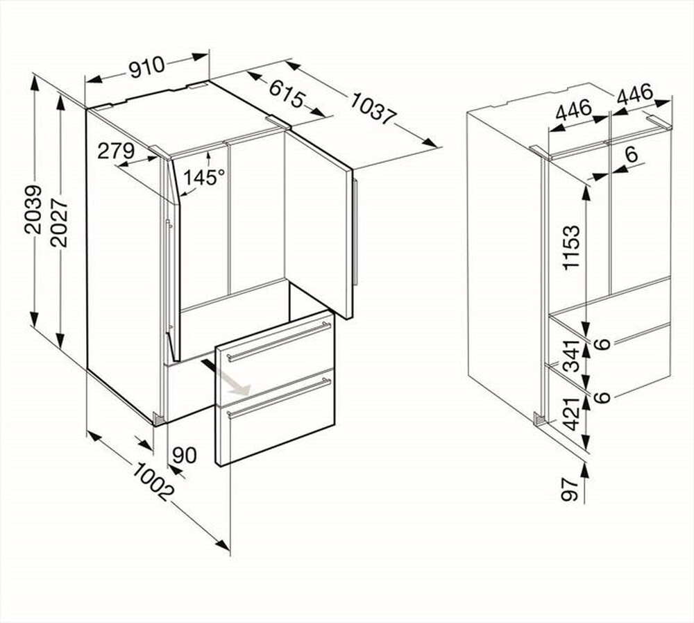 Immagine del prodotto LIEBHERR - Frigorifero combinato CBNES 6256-25 Classe F 585lt-Acciaio