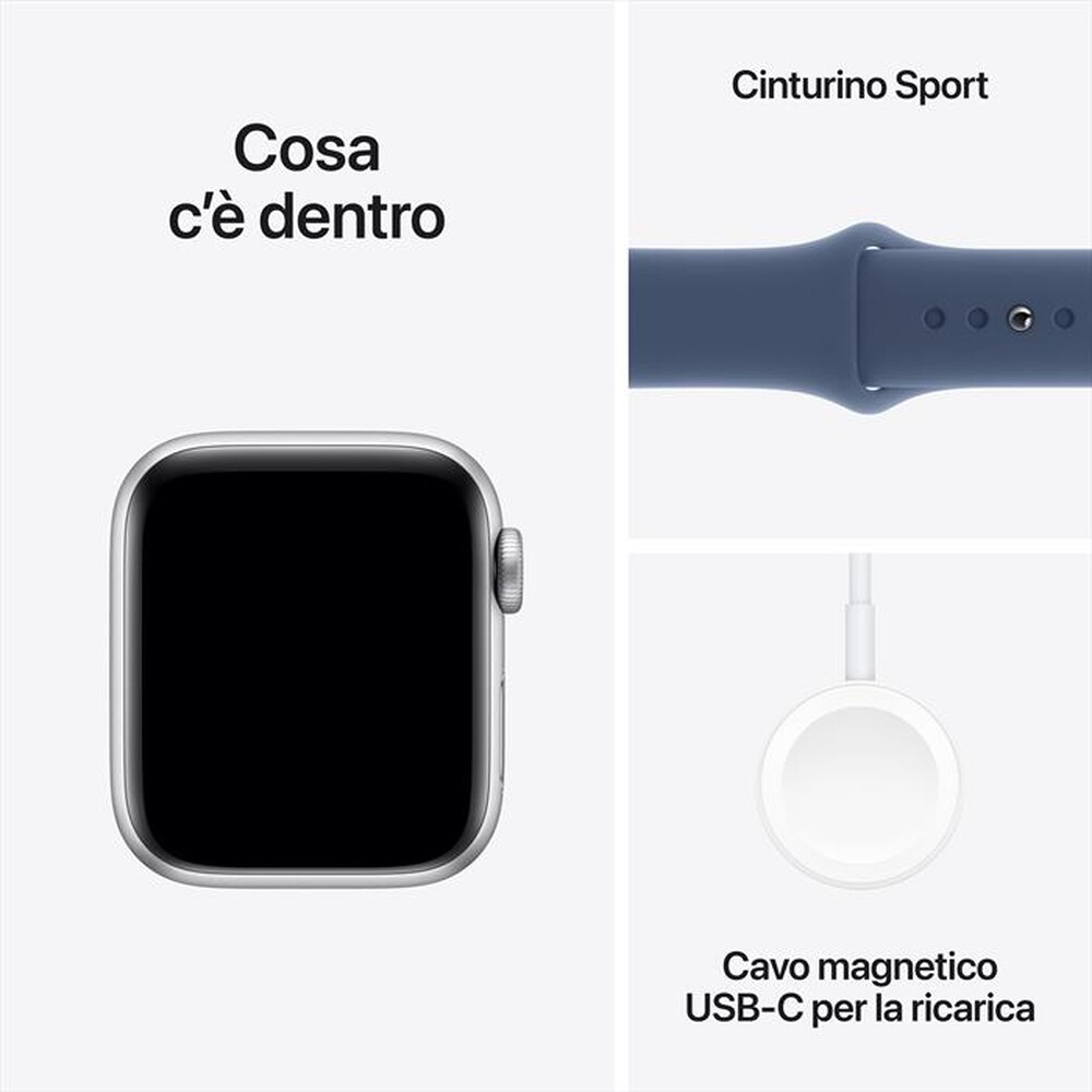 Immagine del prodotto APPLE - Watch SE GPS + Cellular 40mm Cassa Alluminio-Argento Sport Band Denim - S/M
