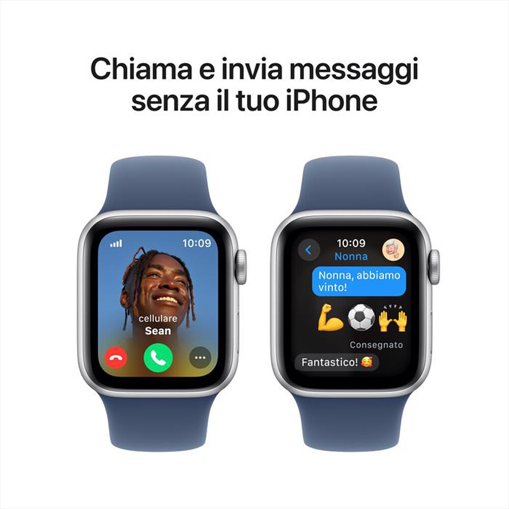 Immagine del prodotto APPLE - Watch SE GPS + Cellular 40mm Cassa Alluminio-Argento Sport Band Denim - M/L