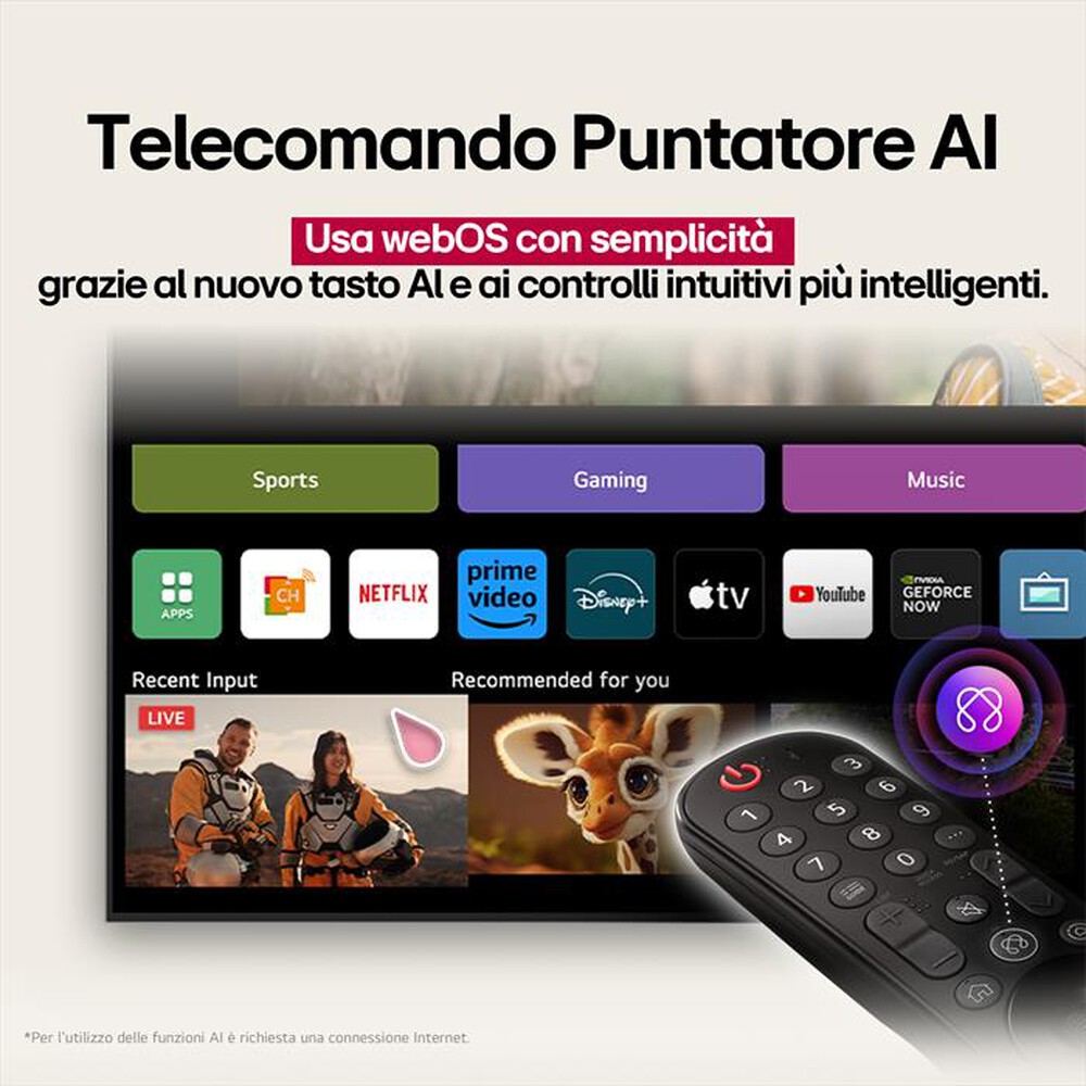 Immagine del prodotto LG - Smart TV MINI LED UHD 4K 50" QNED AI 50QNED70A6A-Nero