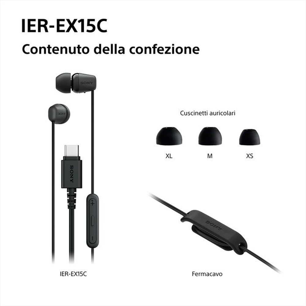 Immagine del prodotto SONY - Auricolari a cavo IEREX15CW.CE7-Bianco