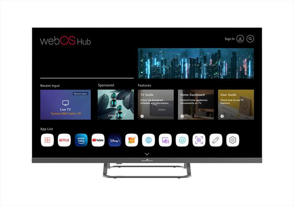 Immagine del prodotto SMART TECH - Smart TV LED FHD 32" 32QW01V-Metal Grey
