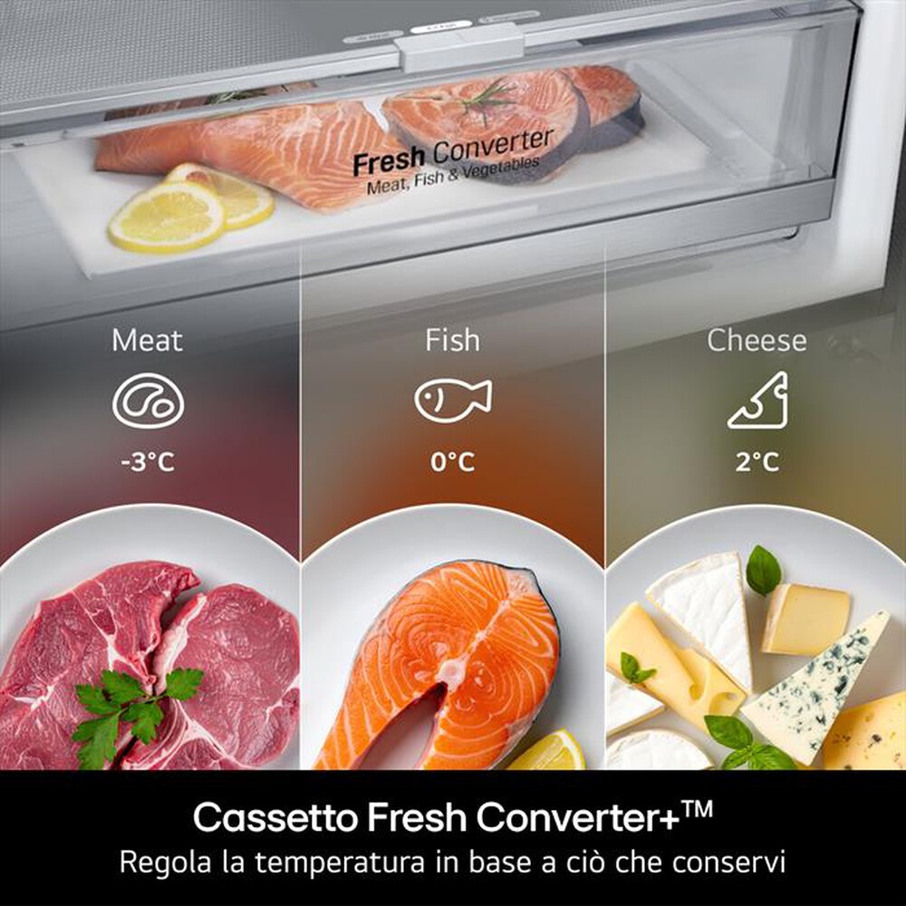 Immagine del prodotto LG - Frigorifero combinato GBBS726AMB Classe A 375lt-Argento