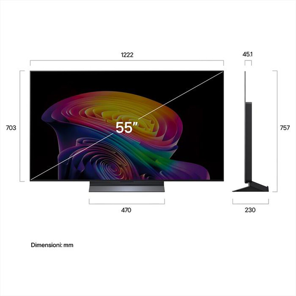 Immagine del prodotto LG - Smart TV OLED 4K Evo AI 55" C6 PRO OLED55C66LB-Charcoal Black