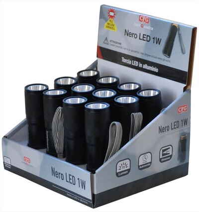LUCEQUADRA - NERO LED 1W  3 AAA DURACE
