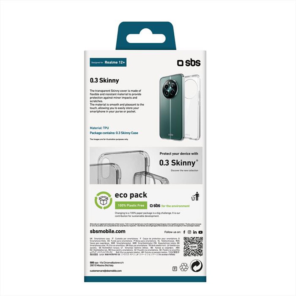 Immagine del prodotto SBS - COVER SKINNY per Realme  12+-Trasparente