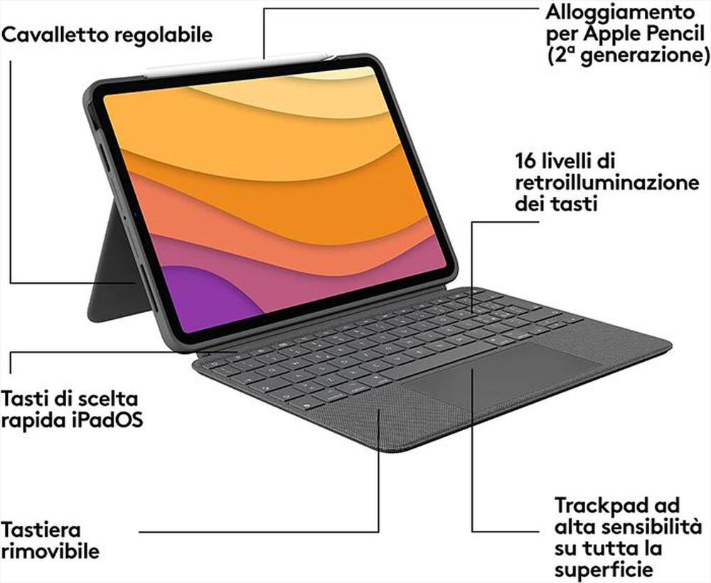 Immagine del prodotto LOGITECH - Combo Touch iPad Air (4a gen)
