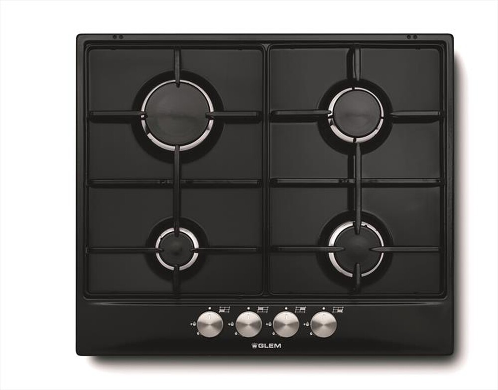 Immagine del prodotto GLEM GAS - Piano cottura a gas GT64BK 4 fuochi 58,5cm-Nero