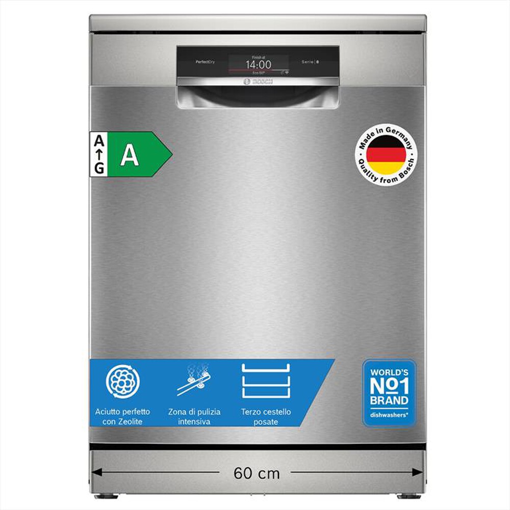 Immagine del prodotto BOSCH - Lavastoviglie SMS8TCI04E Classe A 14 Coperti-Acciaio anti-impronta