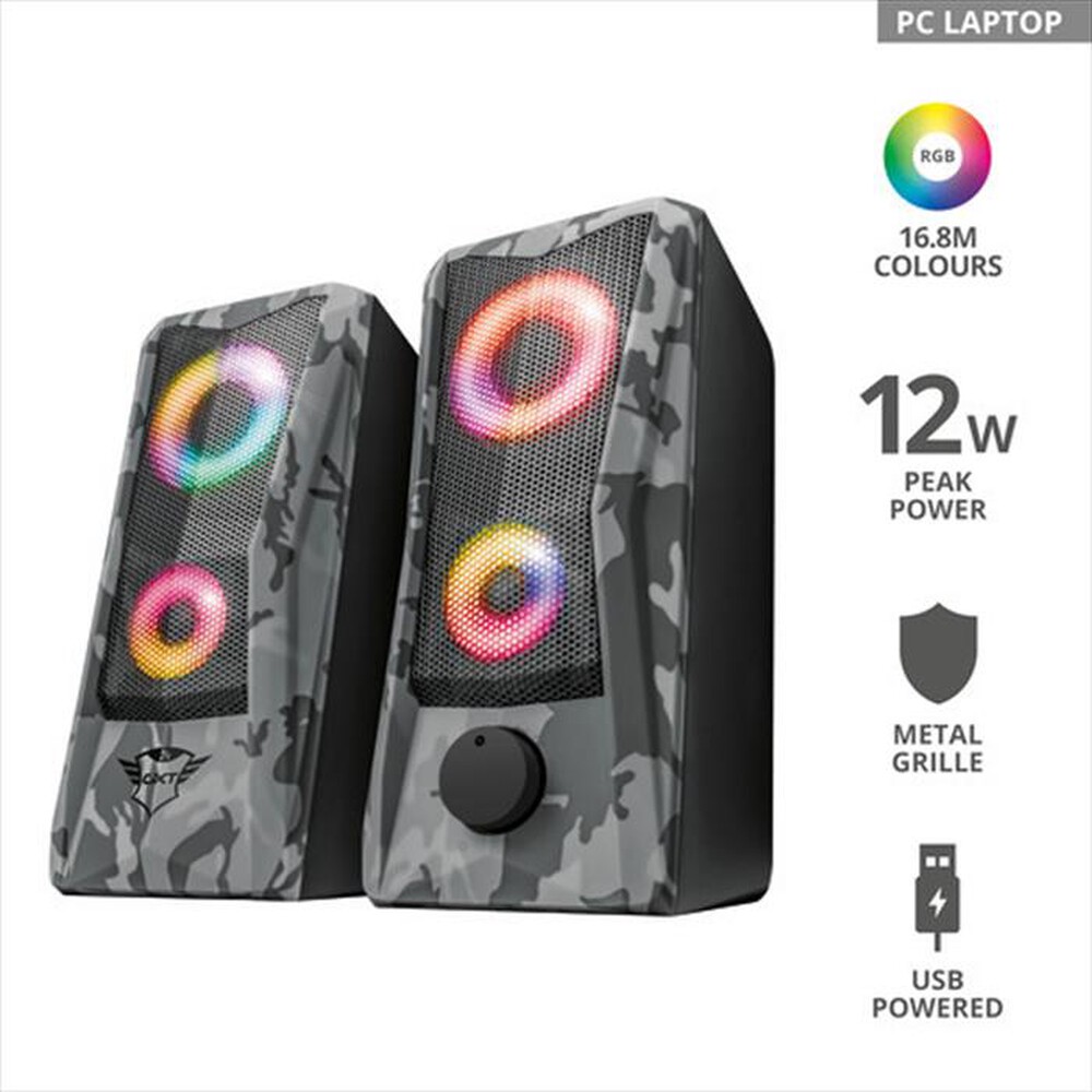 Immagine del prodotto TRUST - GXT 606 JAVV RGB 2.0 SPEAKER SET-Camouflage