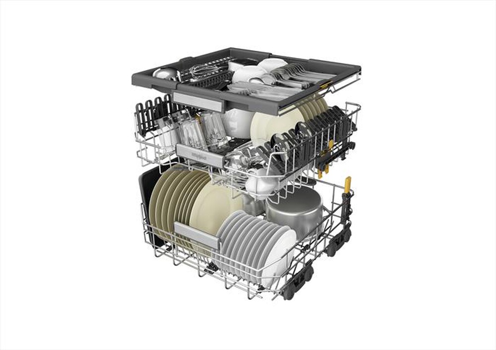 Immagine del prodotto WHIRLPOOL - Lavastoviglie MAXISPACE W7F HP43 X Classe C 15 cop-Stainless steel