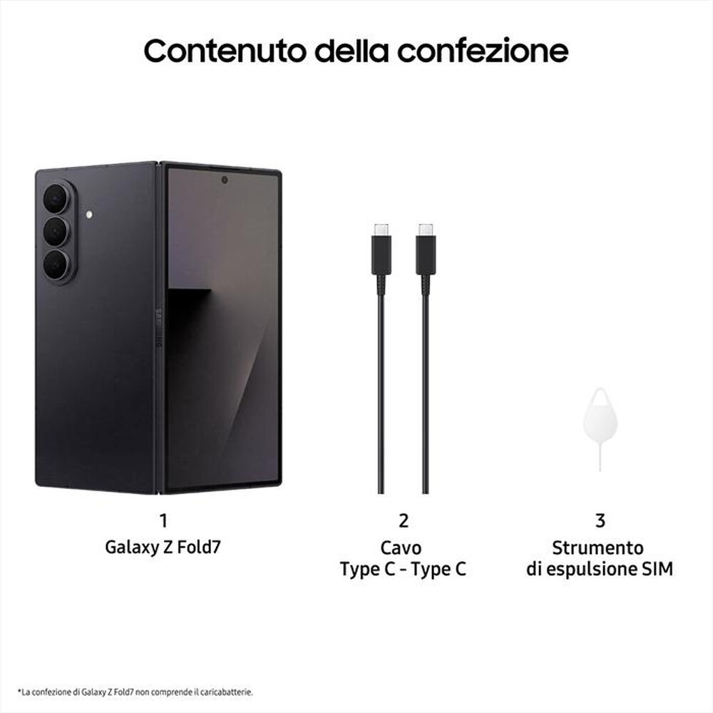 Immagine del prodotto SAMSUNG - Galaxy Z Fold7 12+512GB-Jet Black