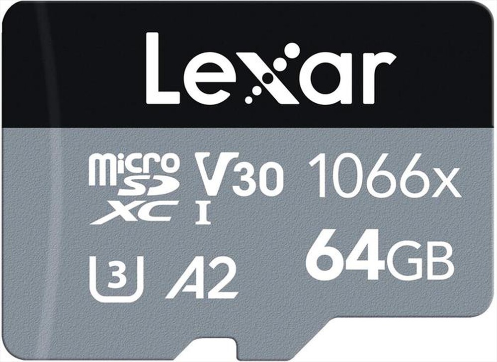 Immagine del prodotto LEXAR - SD MICRO 1066X 64GB CL.-Black/Silver