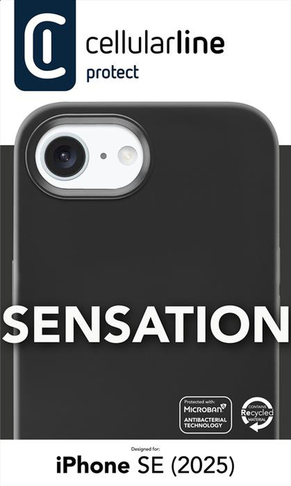 Immagine del prodotto CELLULARLINE - Cover SENSATION - IPHONE SE (2025)-Black