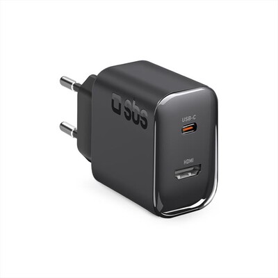 SBS - Caricatore da rete 1x USB-C PD 30W + HDMI port-nero