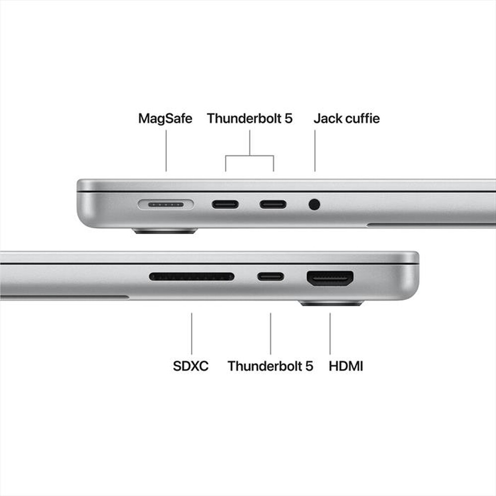 Immagine del prodotto APPLE - MacBook Pro 14" M5 Pro Core 15 CPU 16 GPU 24GB 2TB-Argento