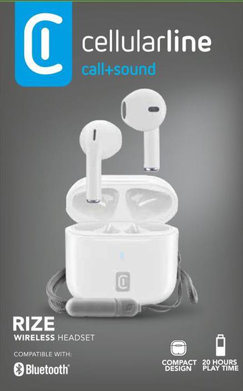 Immagine del prodotto CELLULARLINE - Auricolare bluetooth BTRIZETWSW-Bianco