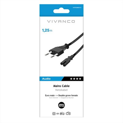 SBS - Mains connector lead 1,25m-Nero