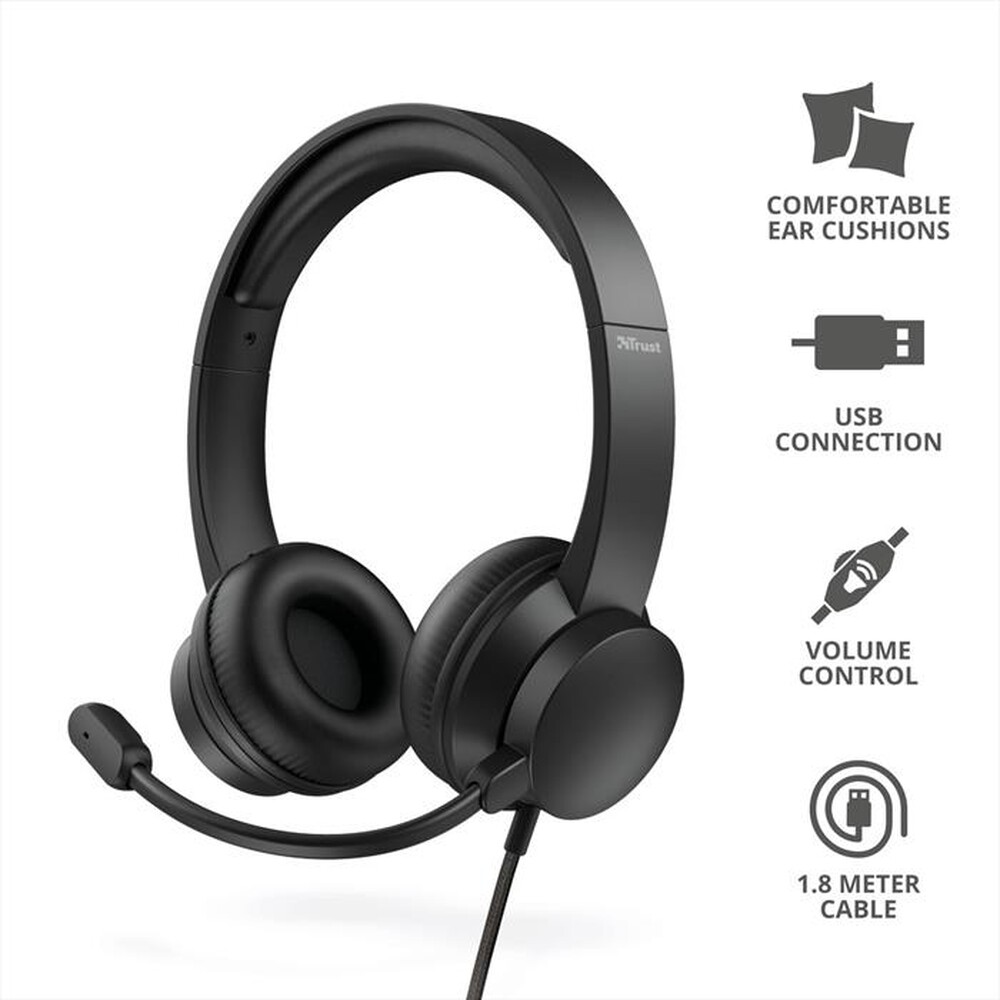 Immagine del prodotto TRUST - RYDO USB HEADSET-Black
