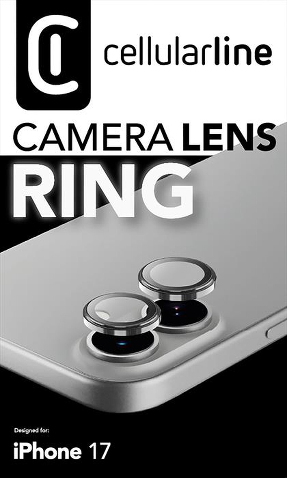 Immagine del prodotto CELLULARLINE - CAMERA LENS RING per IPHONE 17-Trasparente
